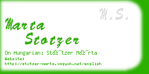 marta stotzer business card